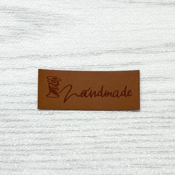 Kunstleder Label Handmade 5 x 2 cm