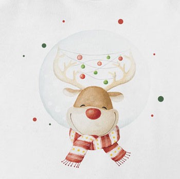 Bügelbild Joyfull Reeindeer Medium